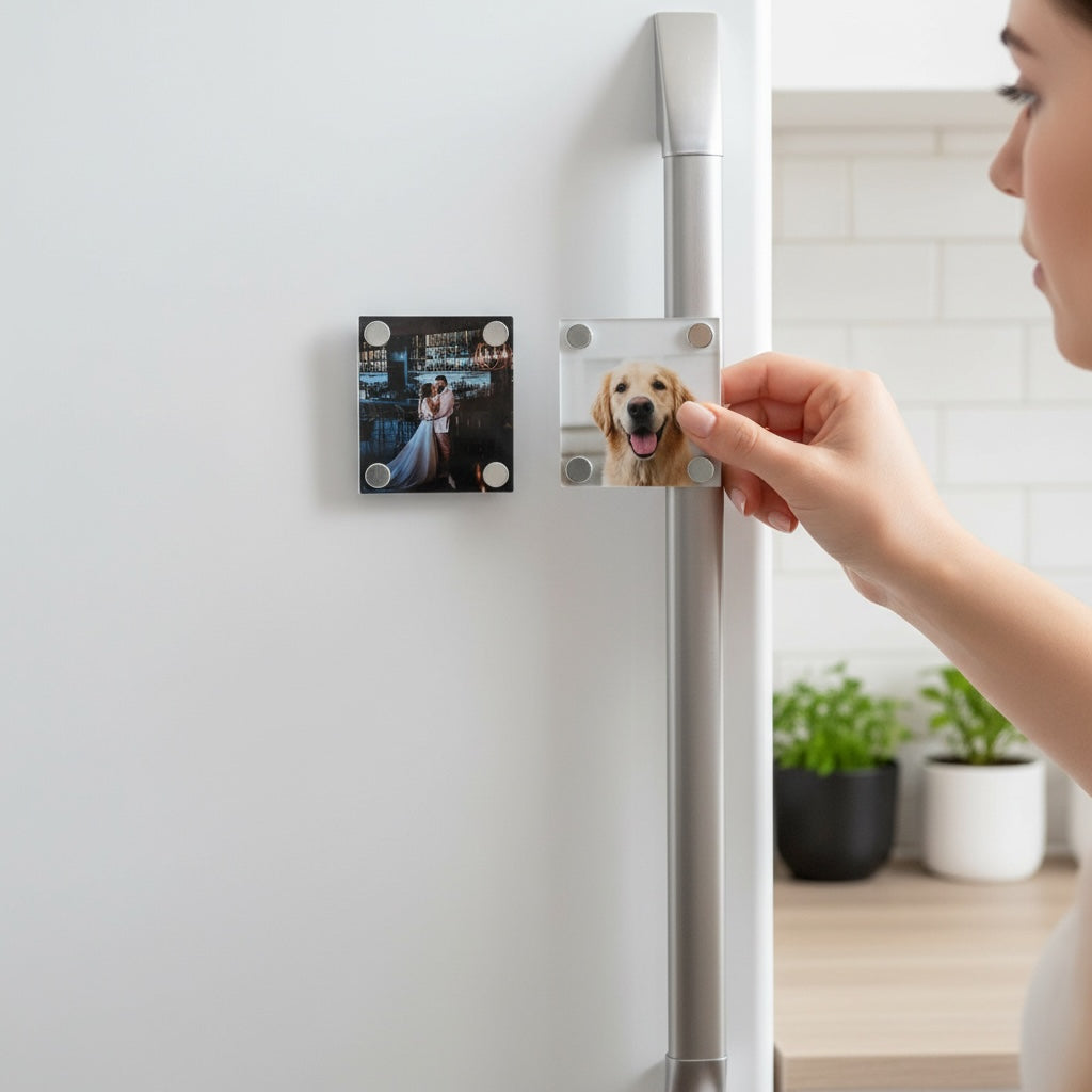 Personalised Photo Fridge Magnets Made from Acrylic