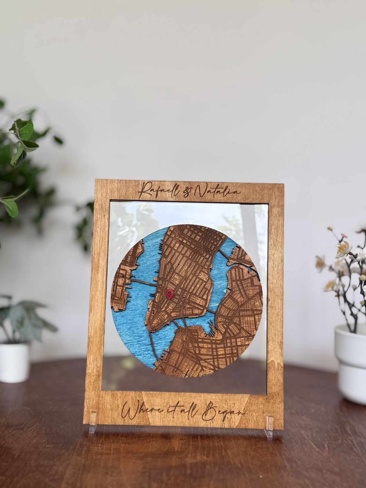 Round Map Frame