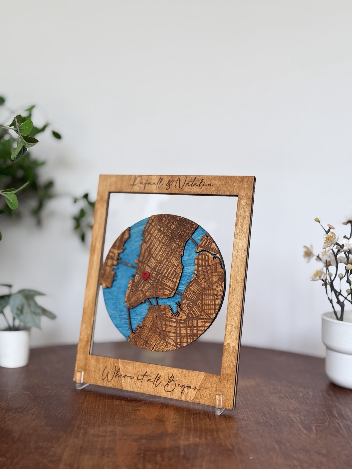 Round Map Frame