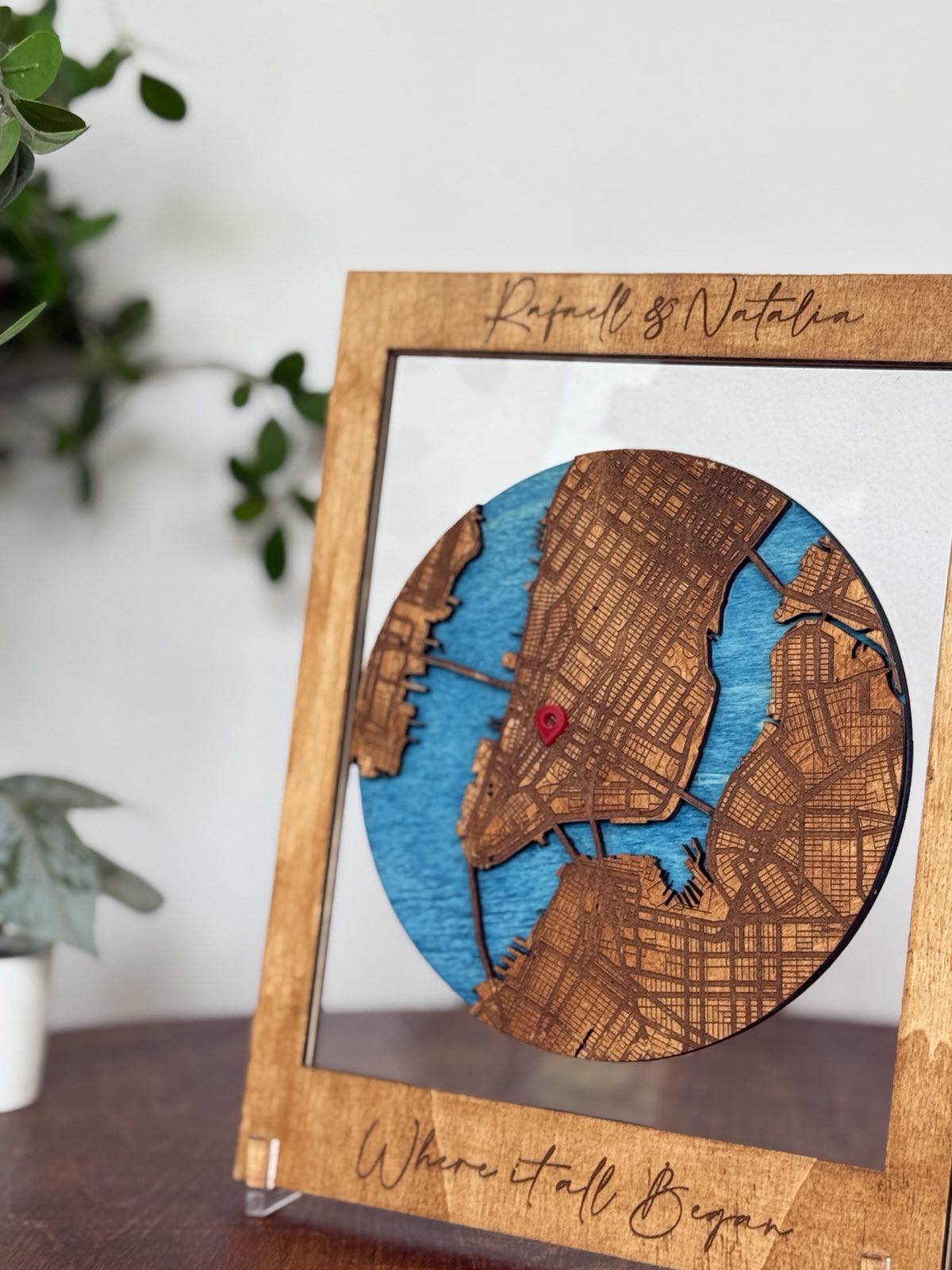 Round Map Frame