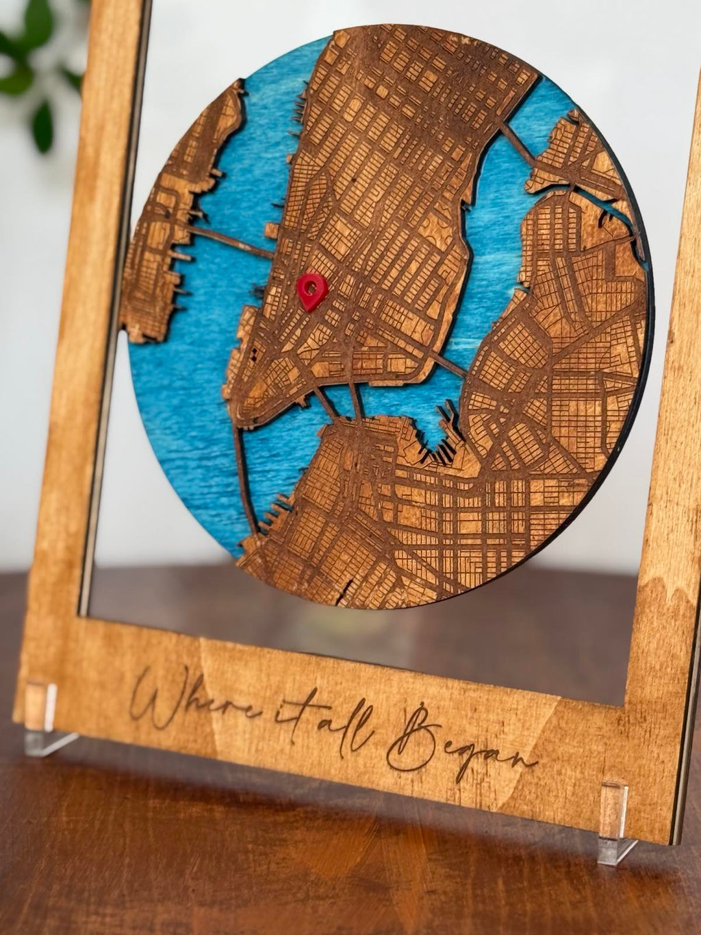 Round Map Frame