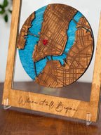 Round Map Frame