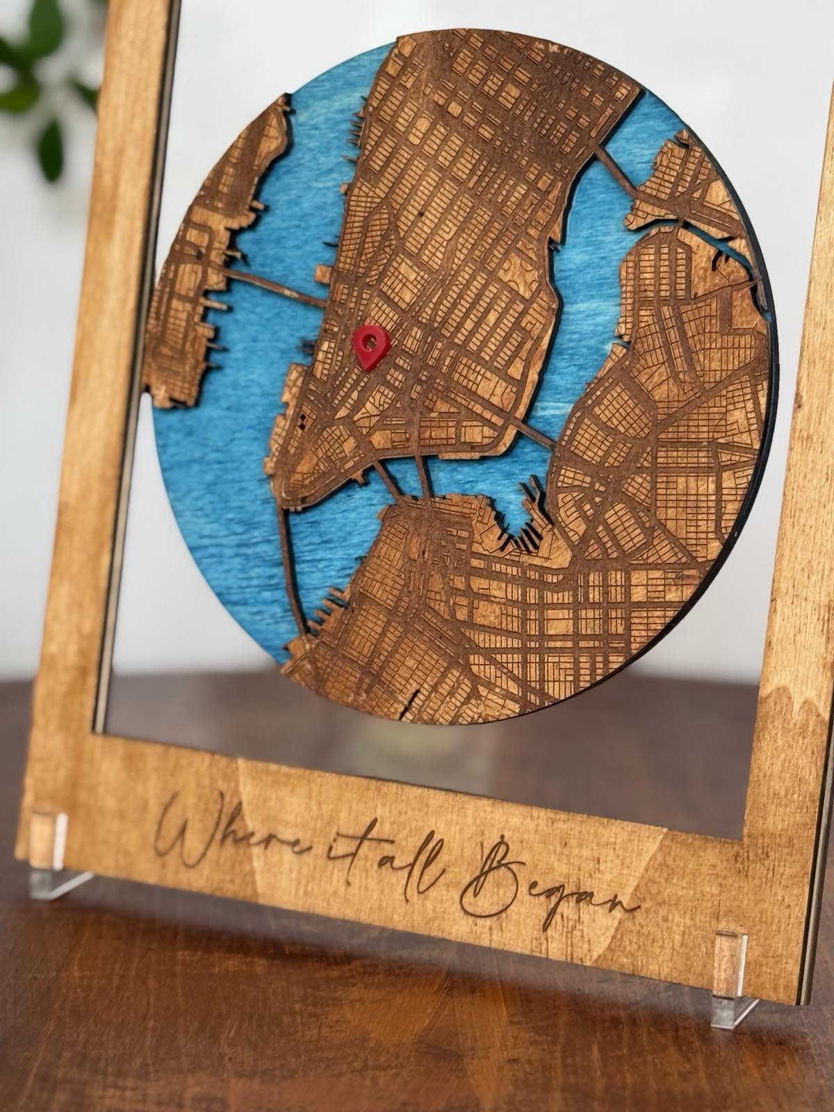 Round Map Frame