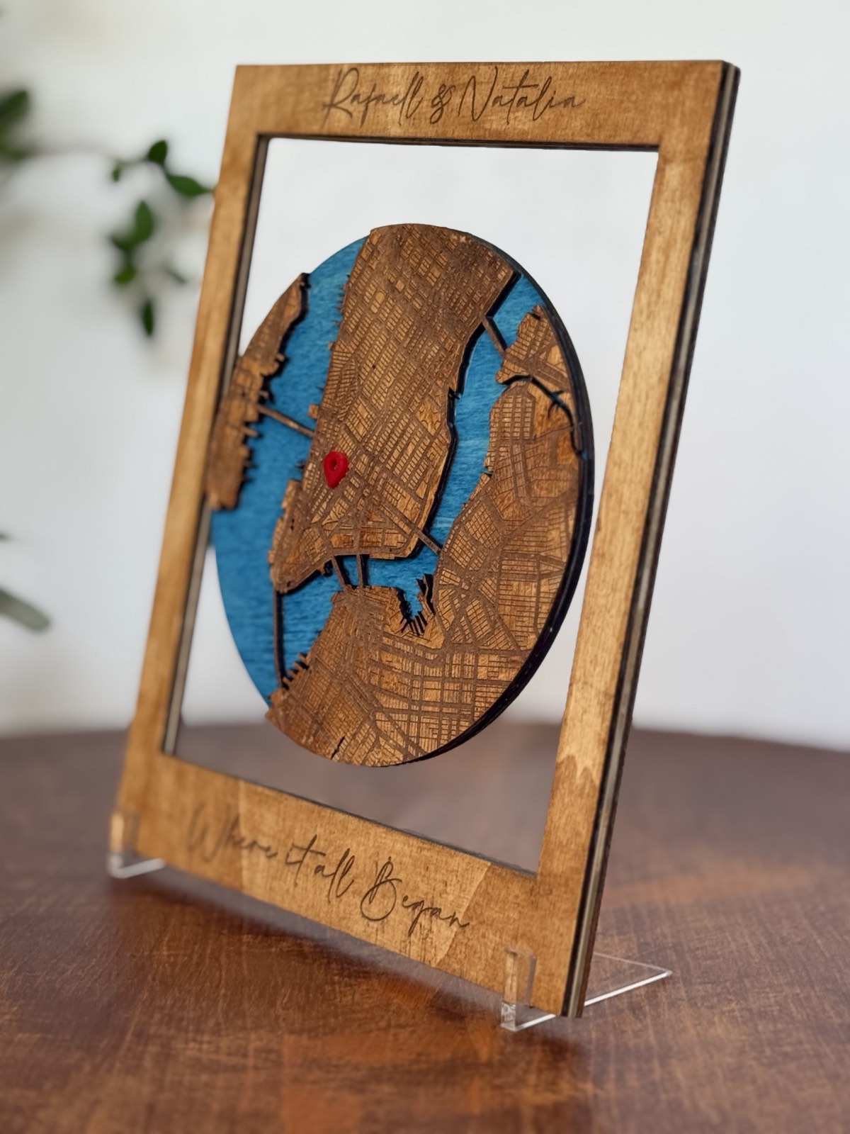 Round Map Frame