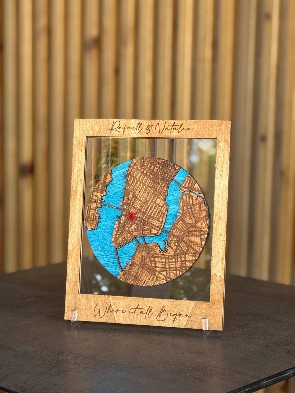 Round Map Frame