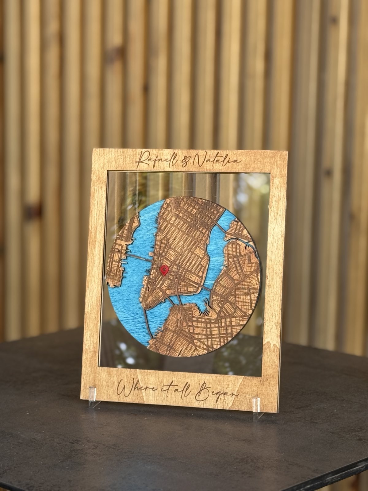 Round Map Frame
