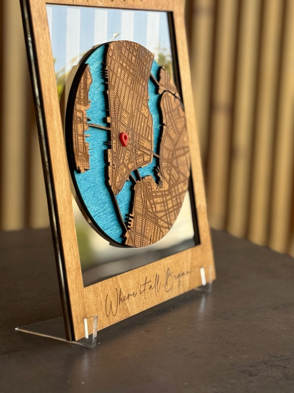 Round Map Frame