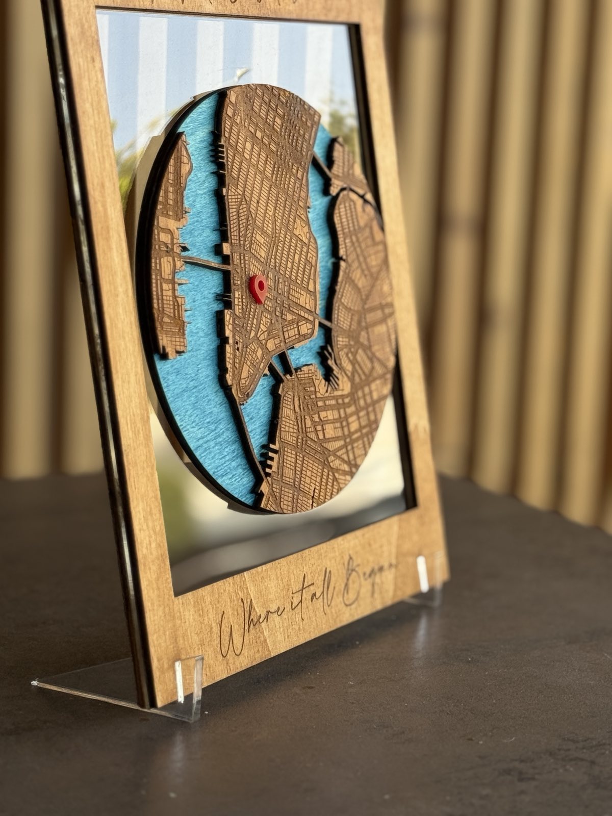 Round Map Frame