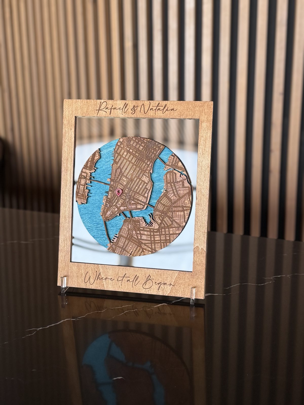 Round Map Frame
