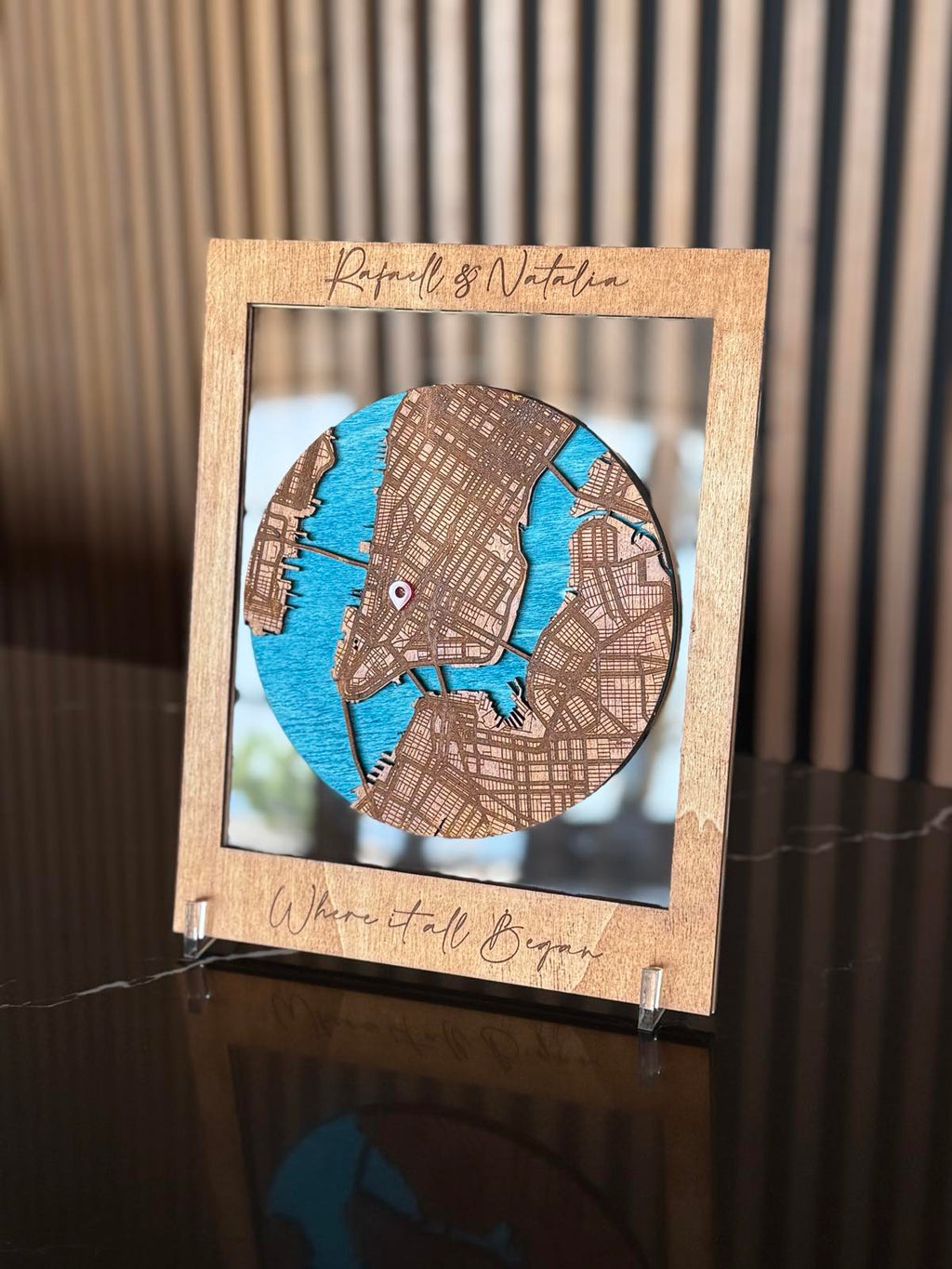 Round Map Frame