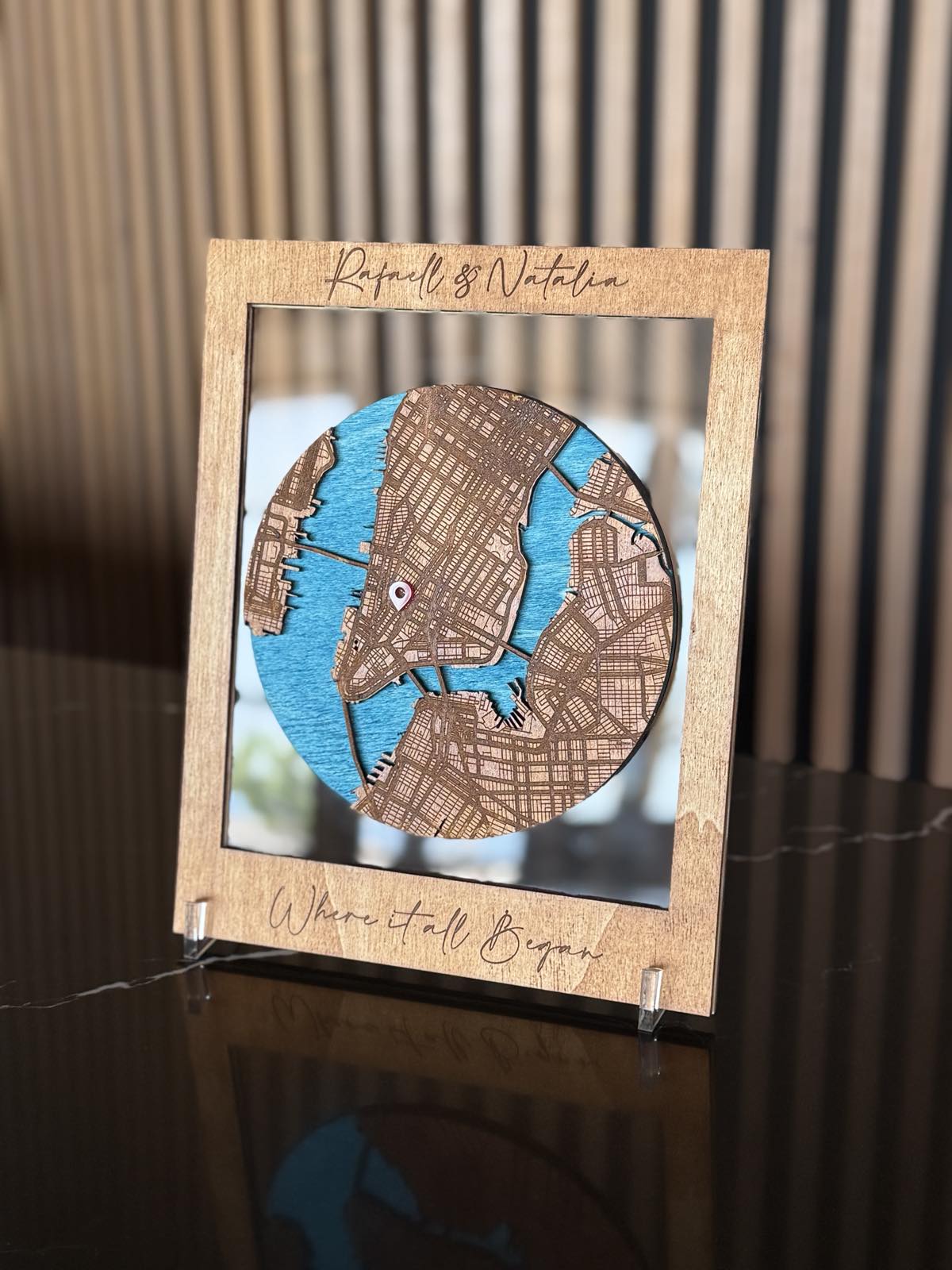 Round Map Frame
