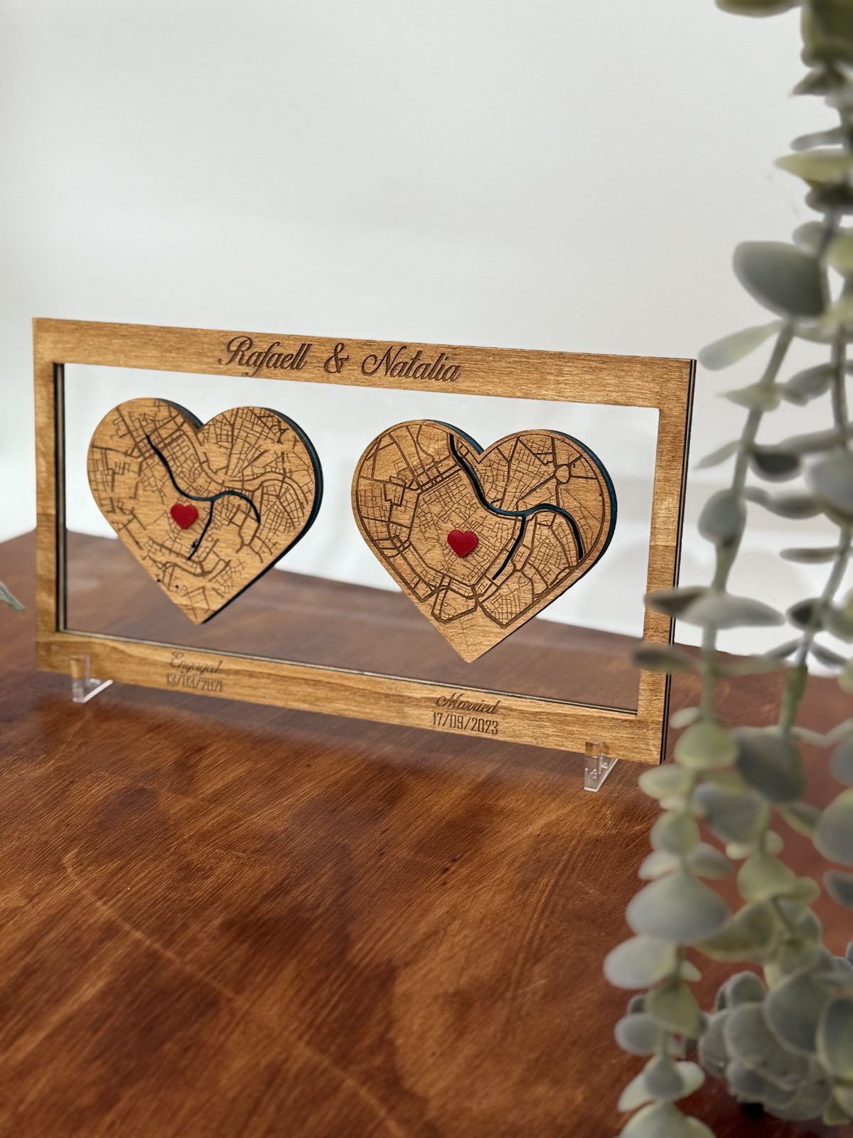 Heart Map Frame ( 2 Locations)