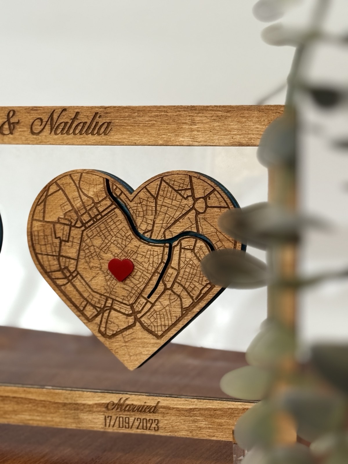 Heart Map Frame ( 2 Locations)