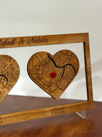 Heart Map Frame ( 2 Locations)