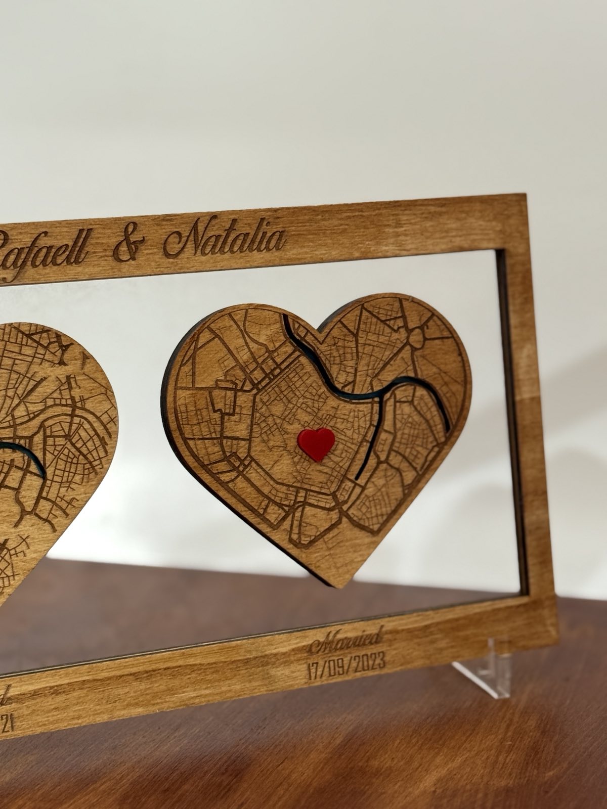 Heart Map Frame ( 2 Locations)