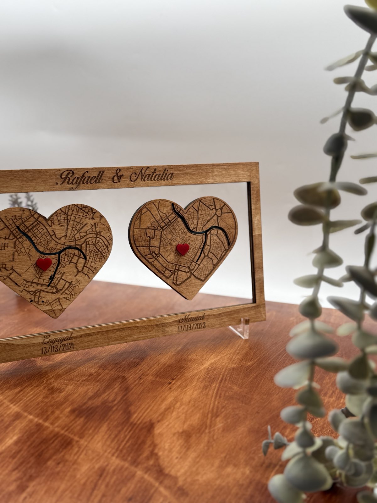Heart Map Frame ( 2 Locations)