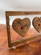 Heart Map Frame ( 2 Locations)