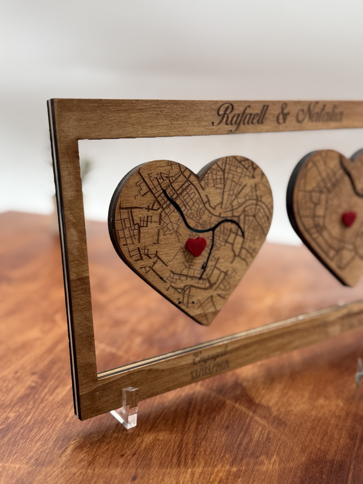 Heart Map Frame ( 2 Locations)